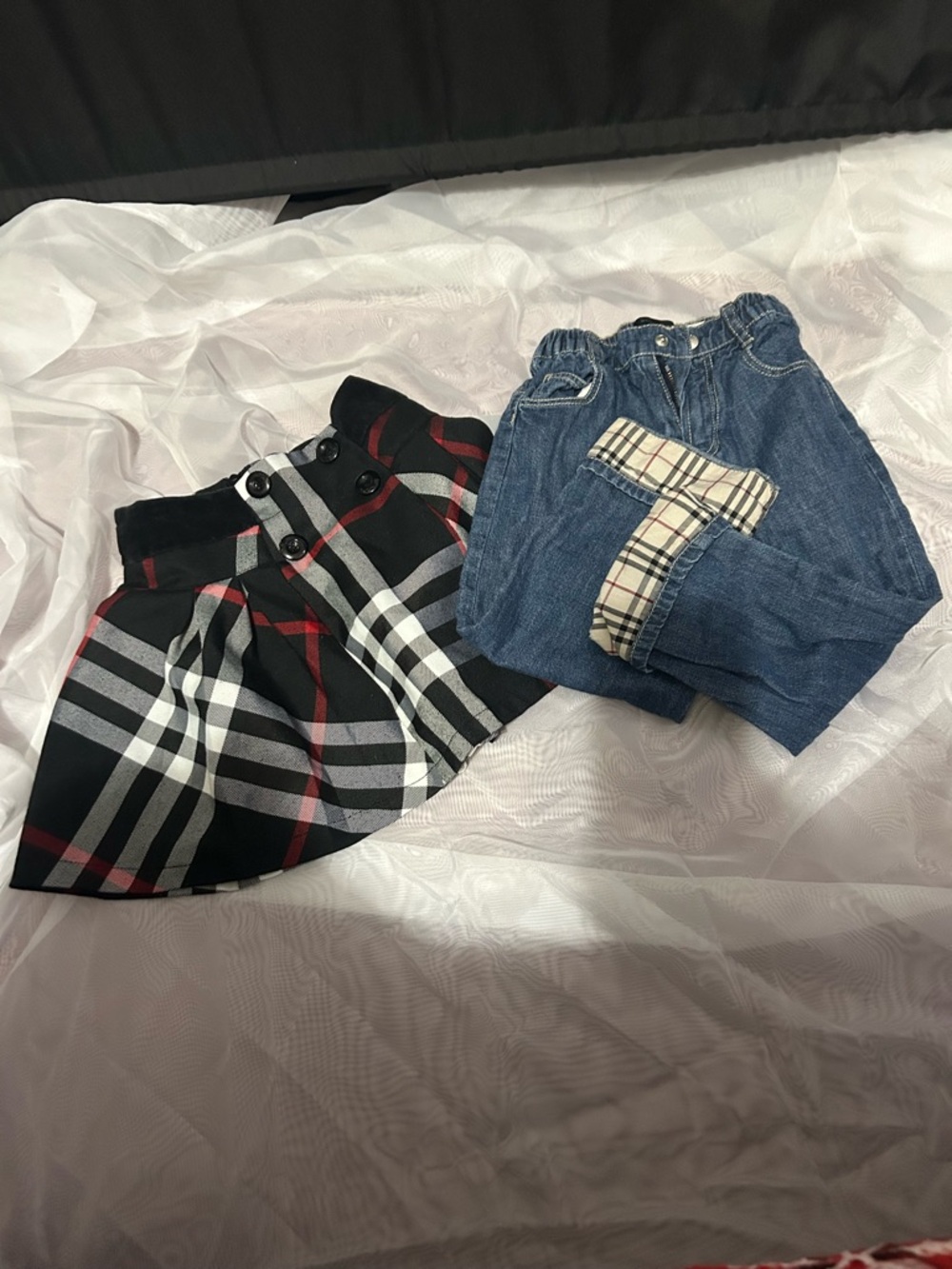 Girls & unisex Burberry skirt and jeans